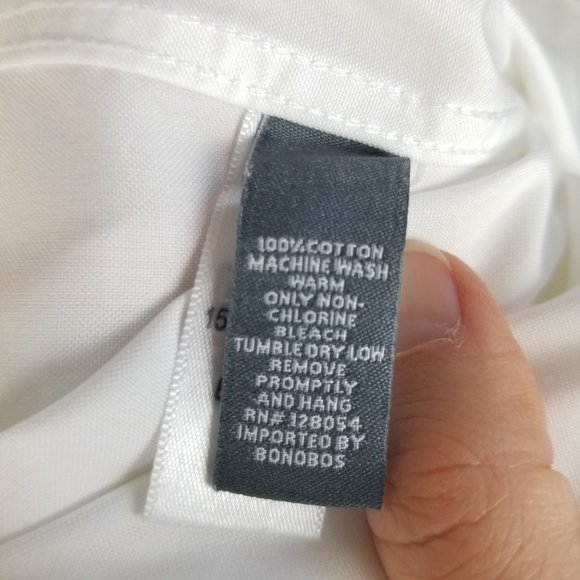 Bonobos Men's 15/32 Tailored Slim Fit White Button - Picture 5 of 6